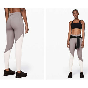 lululemon athletica Gray and White Leggings